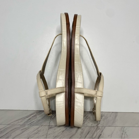 Sam Edelman Naomi Modern Ivory Crocodile Leather Sandal 6 1/2 M - Picture 5 of 14